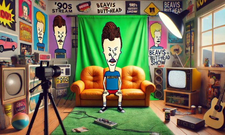 beavis and butthead couch background green screen